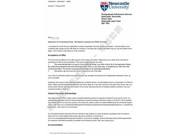 恭喜張同學(xué)獲得紐卡斯?fàn)柎髮W(xué)應(yīng)用語言學(xué)與對外英語教學(xué)專業(yè)碩士申請書