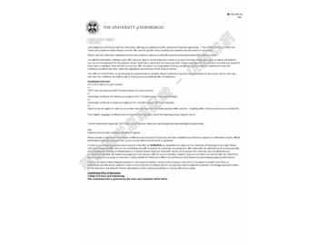  恭喜徐同學(xué)獲得愛丁堡大學(xué)高級(jí)化學(xué)工程專業(yè)碩士通知書