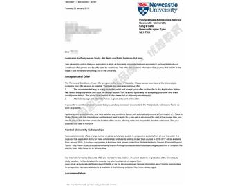  恭喜邢同學獲得紐卡斯爾大學傳媒與公共關(guān)系專業(yè)碩士通知書