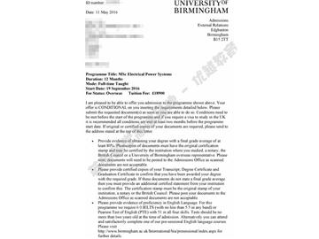 恭喜周同學(xué)獲得伯明翰大學(xué)電力系統(tǒng)專(zhuān)業(yè)碩士通知書(shū)
